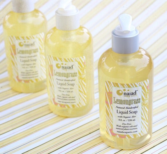 Items similar to All Natural Lemongrass Liquid Soap made with Organic