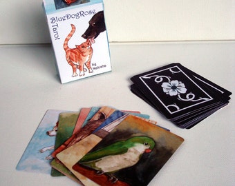The BlueDogRose Tarot - 78 Card Animal Tarot Deck by Nakisha