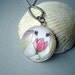 The One of Tulips - Round Rabbit Pendant -The Rabbit Tarot