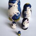 Matryoshka Rabbits- Starry Night Bunnies - Nesting Bunny Dolls