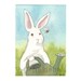 Original Watercolor Rabbit Painting - Hello Bee - ACEO