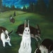 Rabbit Moon- Set of Six Postcard Prints