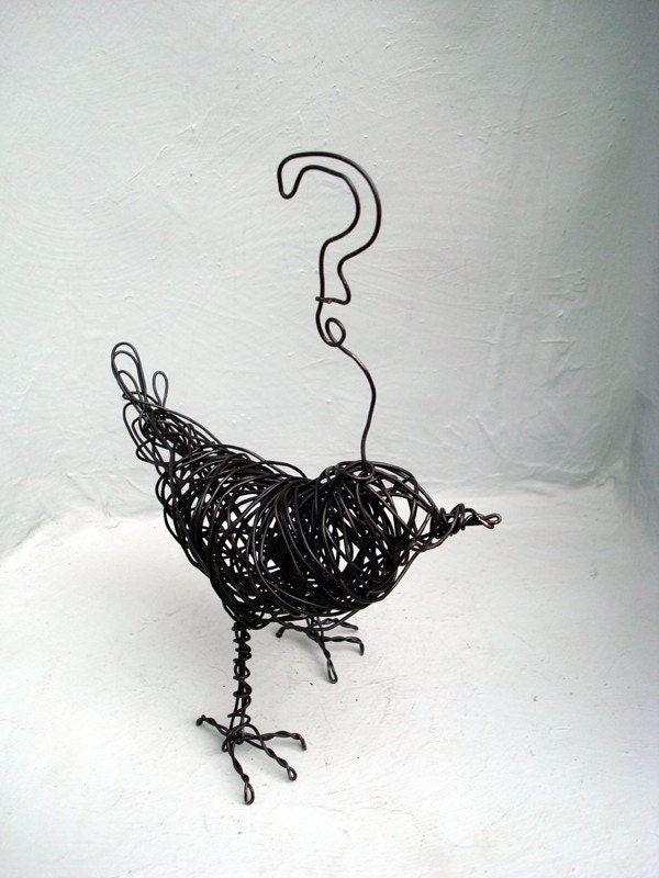 Question Mark Bird One of a Kind Wire Bird Sculpture