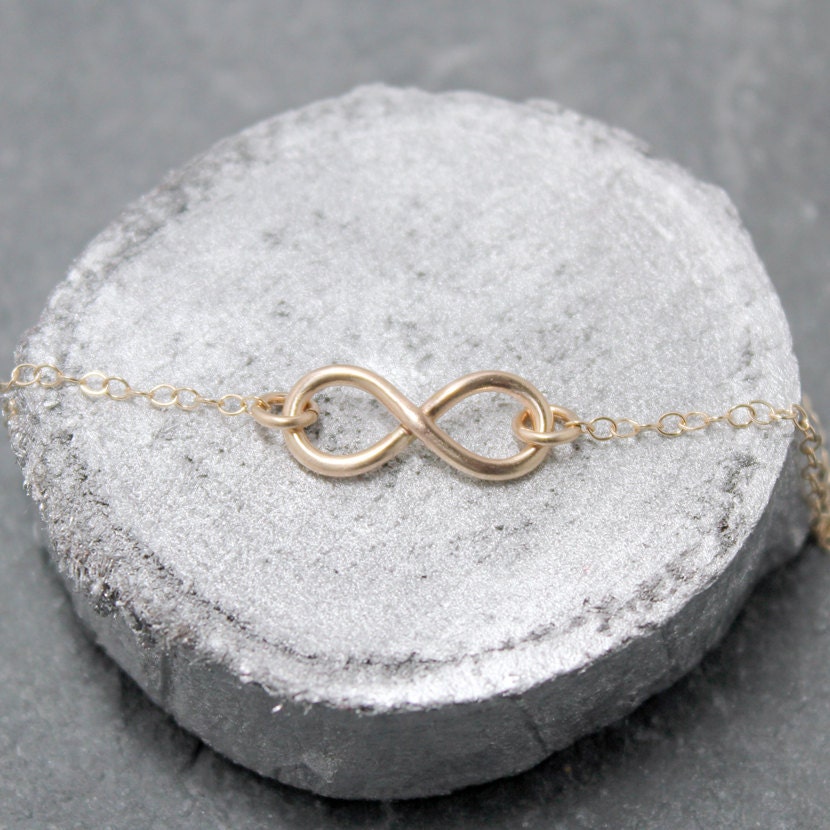14K INFINITY CHARM Braceletsolid 14k gold