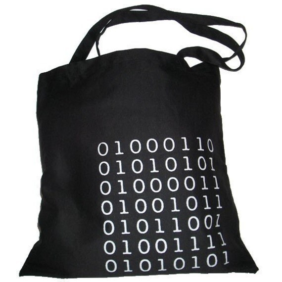 FUCK YOU bag binary code tote bag