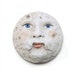 Moon Man Art Doll Face Cab Polymer Clay Celestial Space Sky White Mustache Cabochon 2568
