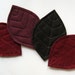 Felt Leaf Coasters in Burgundy and Brown (set of 4)