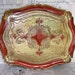 VINTAGE Orange and GOLD Composition TRAY made in Italy
