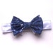 Dog or cat Bow Tie Dark Blue Stars