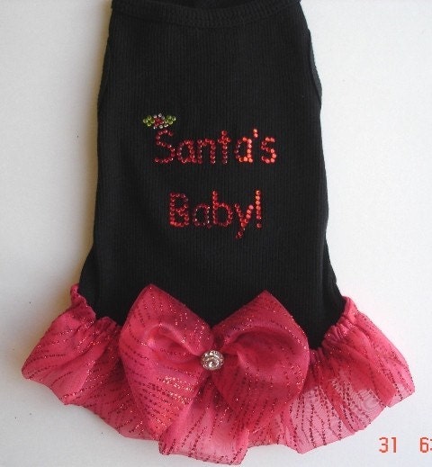 Santas Baby Dog Dress All Sizes