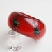 Red lucite bangle with exotic real insects