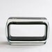 Black rectangle lucite bracelet with safety pins