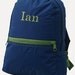 Personalized Grassy Green and Blue Toddler Backpack