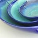 Made to Order...Nesting set of 3 Poppy Bowls in Cobalt and Turquoise