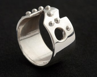 Indecision Sterling Silver Braille Ring