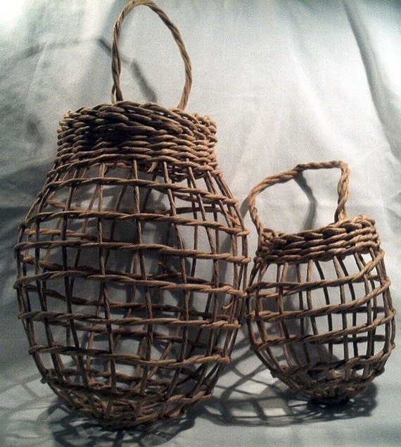 Garlic and Onion Basket Set 2 piece set by basketrybotanica
