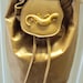 Vintage 80s Gold Leather Cinch Lizard Cross body Purse