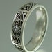 EVERGREEN LAUREL silver wedding band with diamond accent