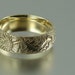 THISTLE 14K gold band - mens wedding ring