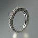 CARYATID wedding band in sterling silver with white saphires