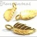 AG-122 KSB KAREN HILL TRIBES SILVER 6 GOLD VERMEIL SMALL LEAF CHARM
