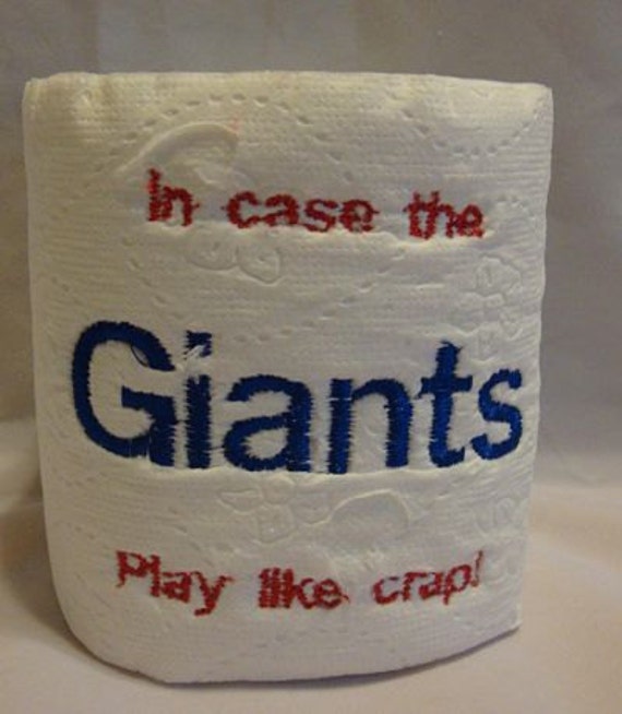 Giants stocking stuffer gag gift Embroidered Toilet Paper