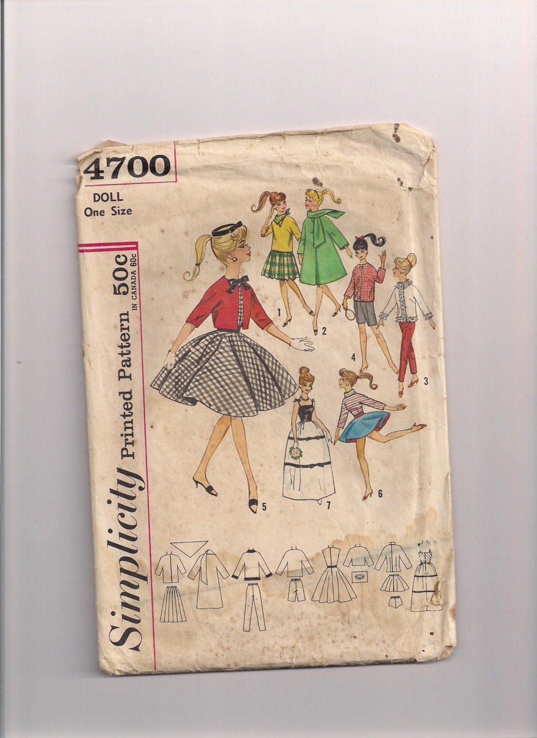 Simplicity Pattern 4700 Vintage Doll Pattern