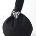 BLACK ultra suede wristlet bag