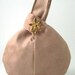 ultra suede wristlet bag, beige purse, cocktail bag, clutch, evening bag,