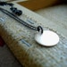 Tiny Gold Disc Handmade Necklace 14k gold fill with Oxidized Silver Chain Mixed Metal