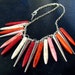 Roses - Large Howlite And Silver Spike Statement Necklace