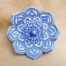 Cobalt Blue Ceramic Lotus Ring Holder Bowl