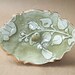 Green Damask Ceramic Ring Holder