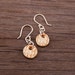 Small Orange Knit Texture Earrings Stoneware