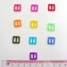 Transluscent Tiny square buckle for Barbie, Blythe and dolls 20 pcs