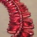 Bright Red Beads Red Glass Beads Dagger Beads Spike Drop Beads