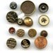 Lot of Victorian Metal Buttons Wholesale Bakers Dozen 13 Small Antique MORE AVAILABLE 8036