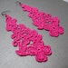 Lace Earrings . Fuchsia Paradise