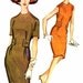1960's McCall's 6608 Womens Sheath Dress Vintage Sewing Pattern Size 12 Bust 32