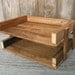 RECLAIMED wood file tray, desk file holder / office tray