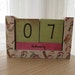 Perpetual Wooden Block Calendar - Spring Robins and other Random Birds