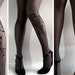 brand new color GREY sexy FLORA tattoo Thigh High stockings / nylons