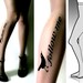 LARGE\/EXTRA LARGE sexy, funny and flirty FOLLOW ME twitter tattoo tights \/ stockings\/ full length \/ pantyhose \/ nylons CAFE LATTE