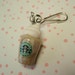 Yummy Frosty Icy COFFEE Drink Zipper Pull - Handmade Charm from My Bead Garden