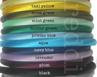 satin headbands, lot of 20 - wholesale blanks for embellishing - pick your colors - skinny