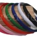 CLEARANCE // 10 braid covered fabric headbands - narrrow and structured - white