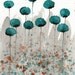 Mister Muscle -- Teal Flowers -- Giclee Print 8x10