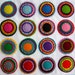 SALE Rainbow Circles, textile artwork