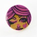 Little Pink Face Wood Charm Painting Ring