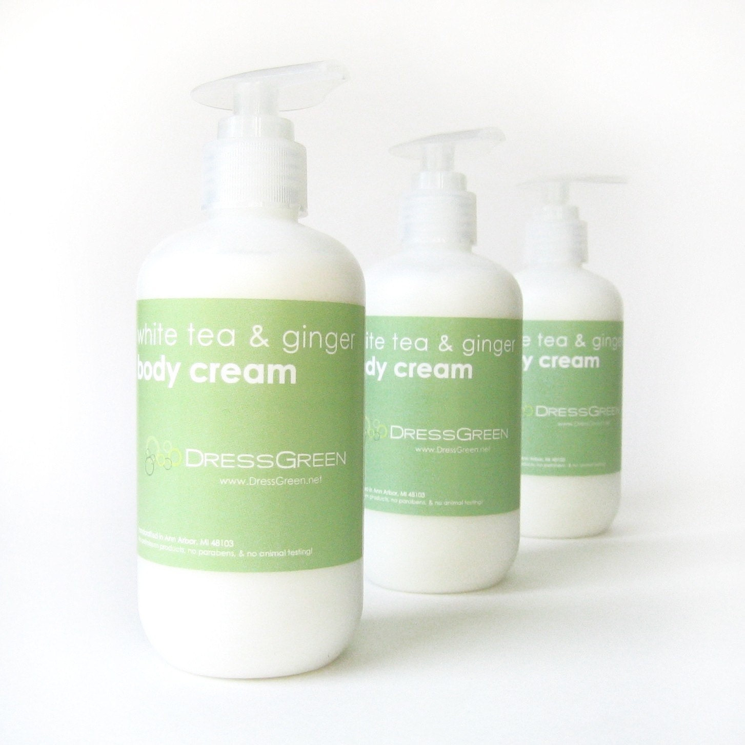 White Tea & Ginger Body Cream with Organic Aloe Leaf Juice